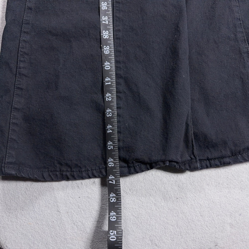 Vintage Denim Long Dress Women Medium Button Down Long Sleeve Black 90s Cottage - Picture 4 of 9